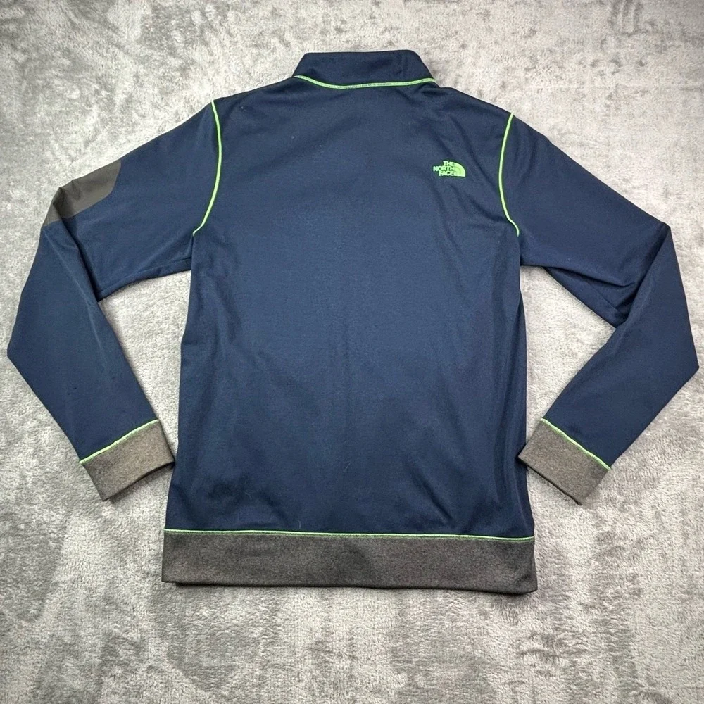 The North Face Mens‎ Mountain Athletics Track Jacket Navy Blue Lime Green Small